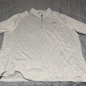 Callaway Light Gray Quarter-Zip Pullover 1/4 zip